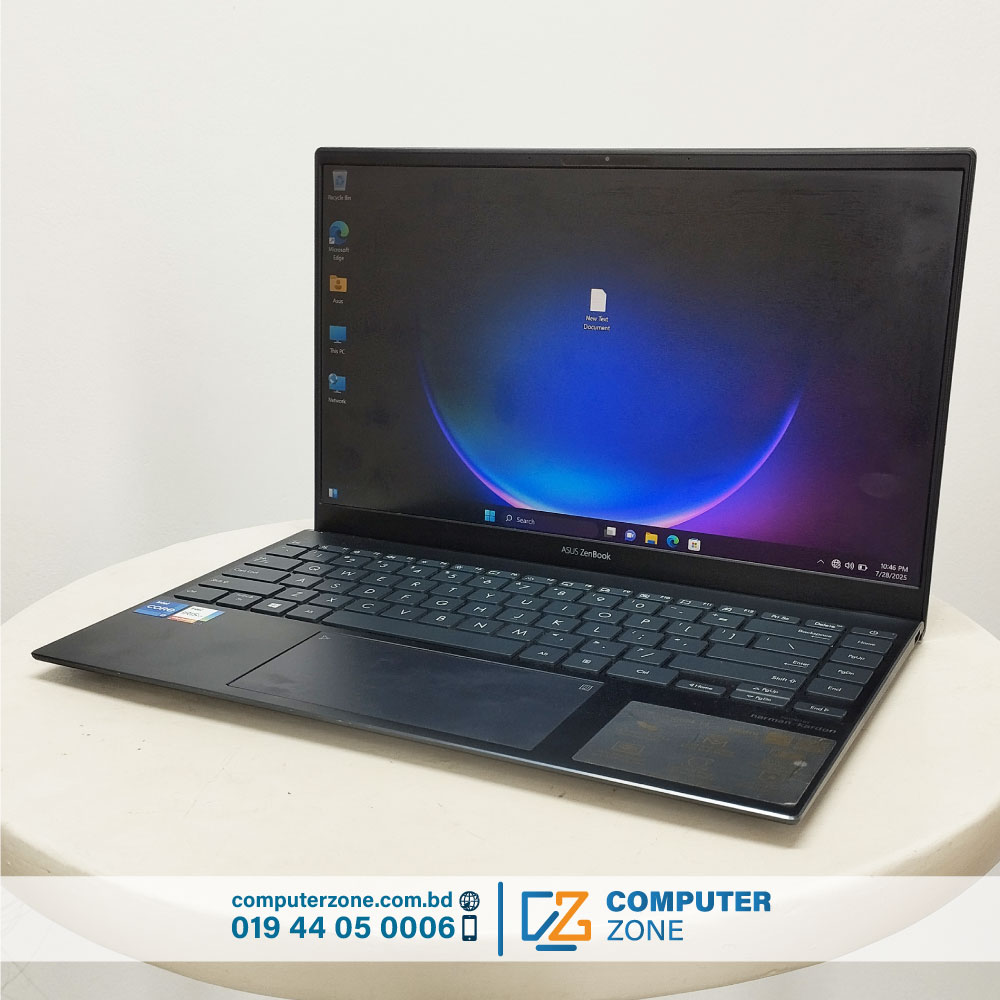 Asus ZenBook 14 – 11th Gen Core i7, 16GB RAM, 512GB SSD, 14” FHD NanoEdge Display | Ultra Slim Used Laptop | Computer Zone Bangladesh