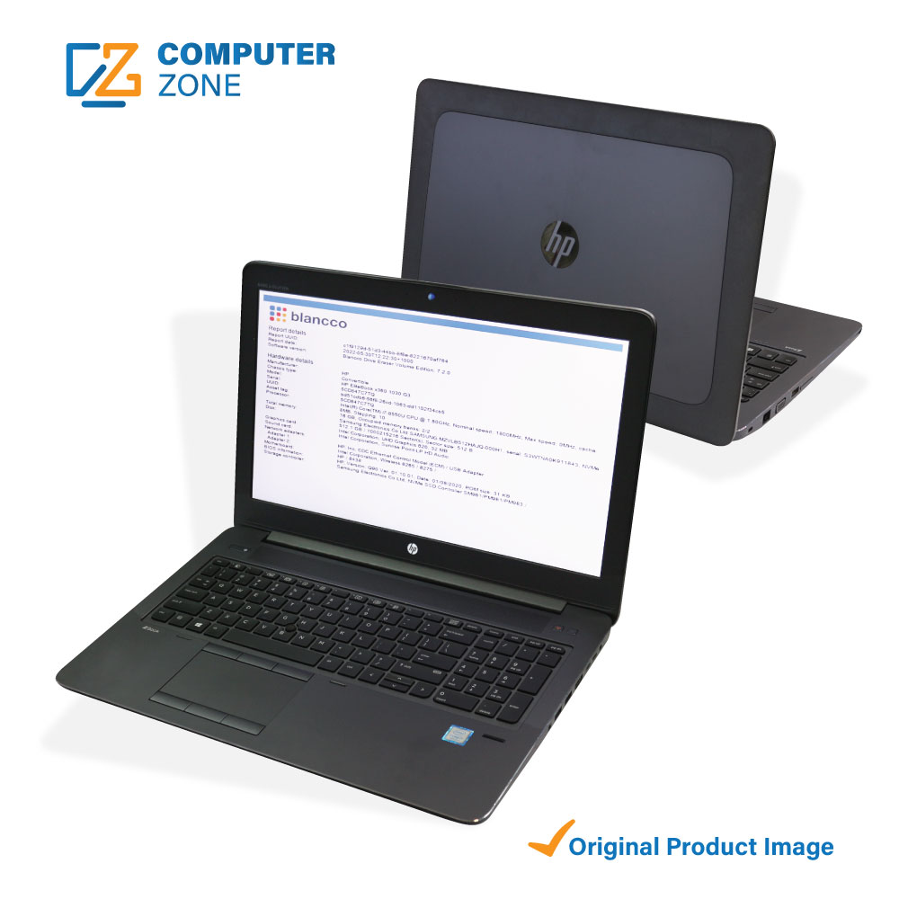 HP ZBook 15 G4, 7th Gen Core i7 Processor, 16GB Ram, 512GB SSD, M1200 GDDR5 4GB, 15.6″ FHD Display